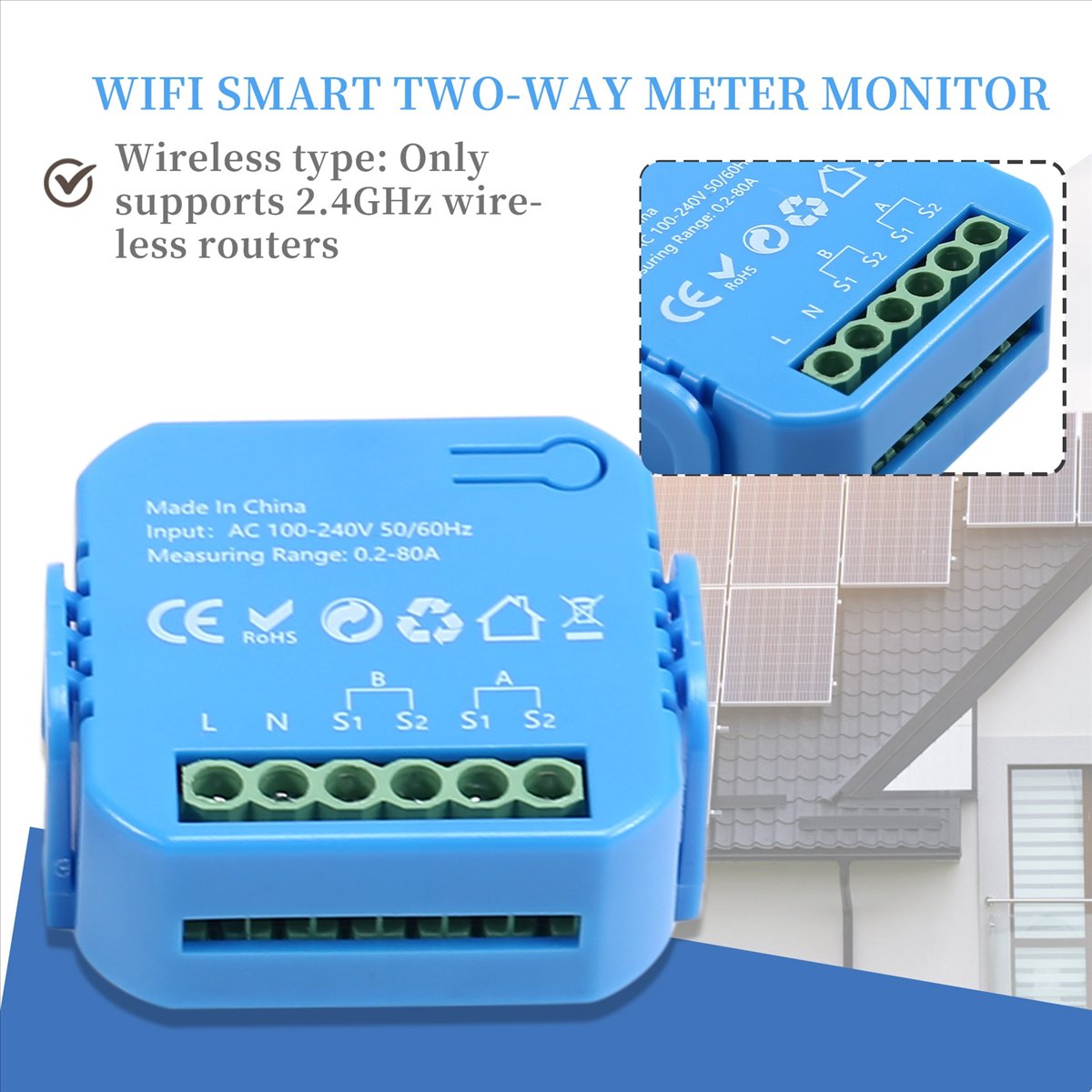 Energy Meter Bidirectional - OK 2 Pezzi Misuratore di Energia