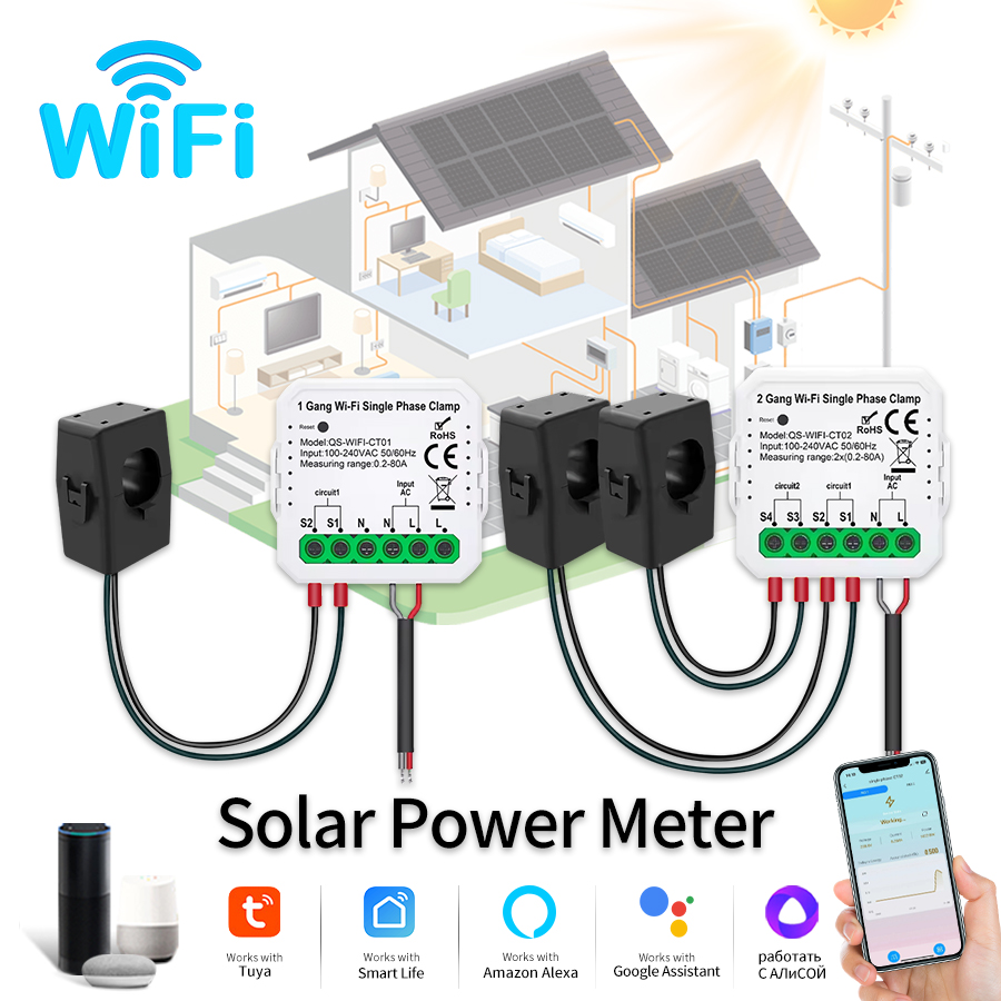 Energy Meter Bidirectional - Tuya Smart WiFi Misuratore di energia
