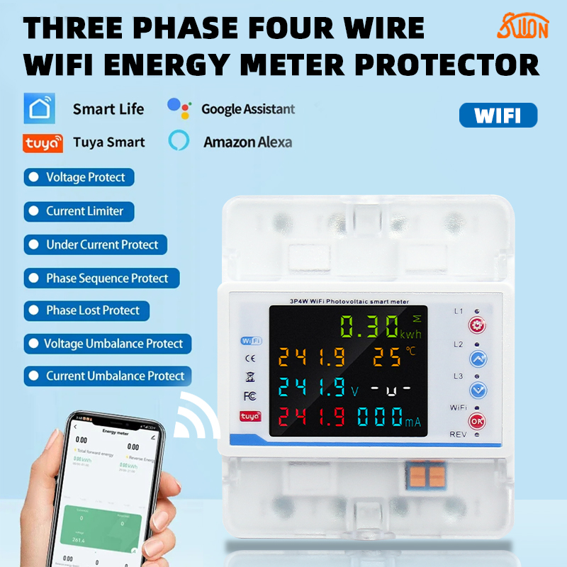 Tuya WiFi 3*220/380V 5(80)A Co - Energy Meter Bidirectional recensione e prezzo