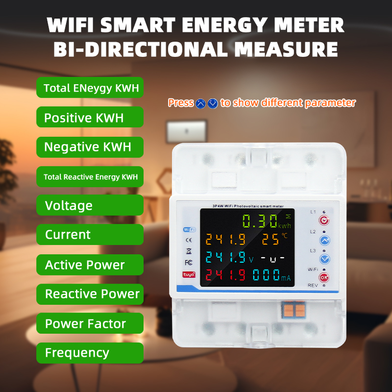 Tuya WiFi 3*220/380V 5(80)A Co - Energy Meter Bidirectional recensione e prezzo
